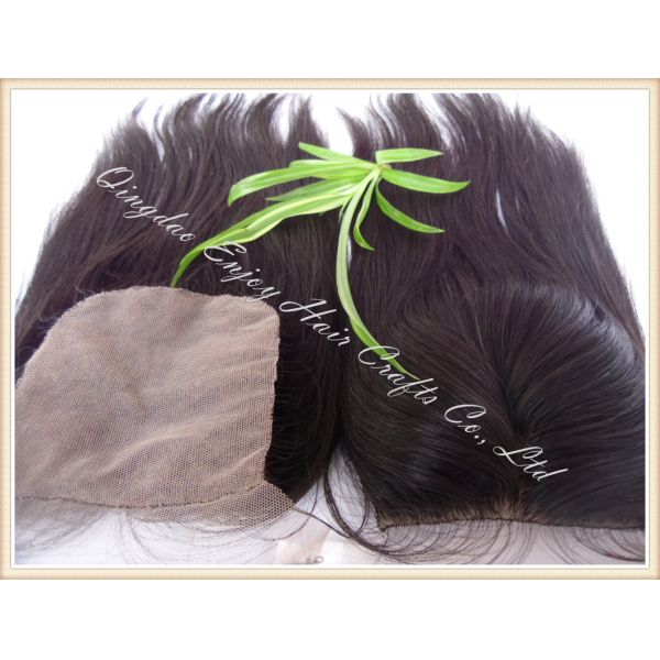 Silk top closure 4''x4'' peruvian virgin hair natural color,straight 10''-24''middle part