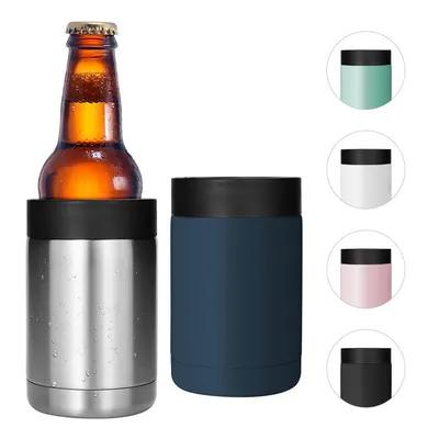 380ML personnalisé à double paroi bouteille à vide en acier inoxydable conserver à froid isolée refroidisseur de bière porte-monnaie Adapte toutes les canettes minces 16OZ facile à utiliser