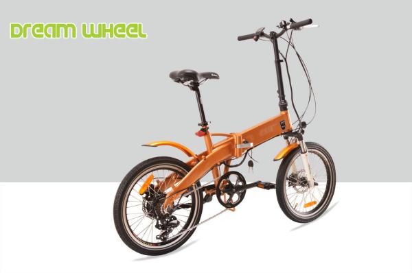 250 Watt Electric Folding Bike 20 Wheels , 55km Small Fold Up Electric Bike