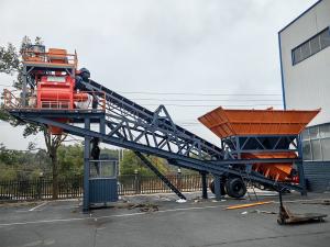 Portable Mobile Concrete Batching Plant With Mobile Cement Mobile Concrete Silo