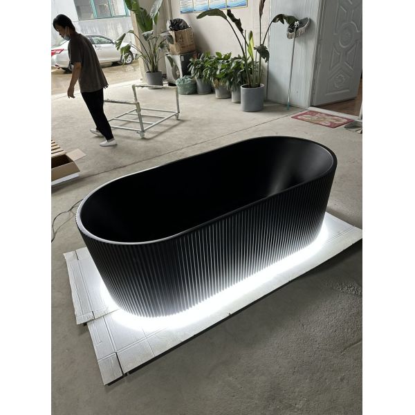 1800/1700/1600/1500/1400mm Oval Pure PMMA Acrylic Freestanding Bathtub Line Outer Tub