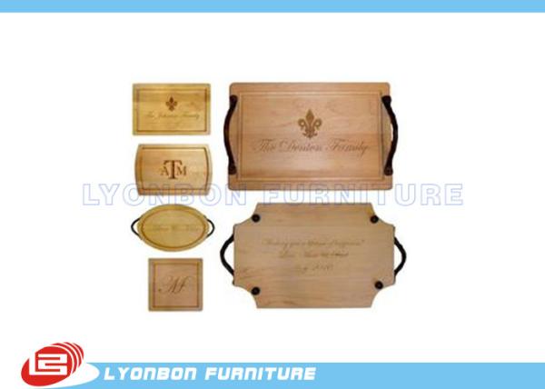 OEM Display Accessory Wood Engraving Logo Paint Finished , Customize Size