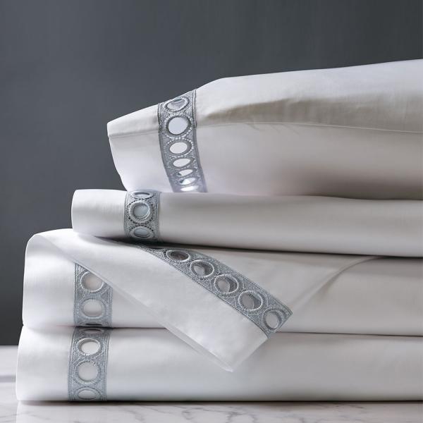 40 Fabric Count Lace Hem Luxury Bedding Sheet Set 4pcs Polyester Microfiber