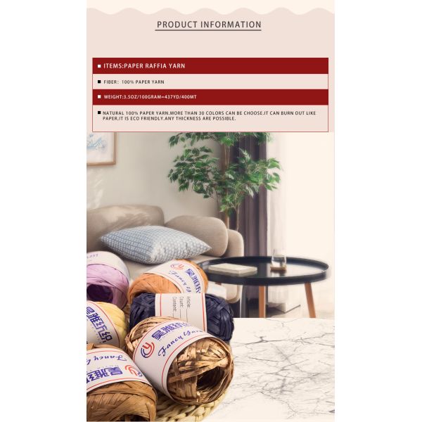 PP Raffia yarn Crochet Ribbon Yarn Crochet Craft Packing Paper for Festival Gifts