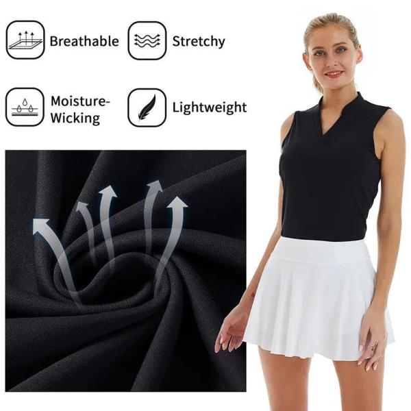                  Women Golf Polo Shirt Slim Fit Lady Embroidered Logo Golf Wear Upf50 Polo Shirts for Women             
