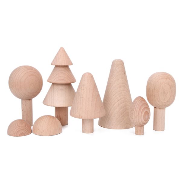 L'arc-en-ciel 35.5cm a coloré le grand bébé en bois de blocs constitutifs