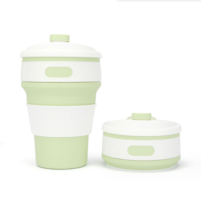 Convenient 350ml Foldable Silicone Coffee Cup for Presents and Outdoor Enthusiasts