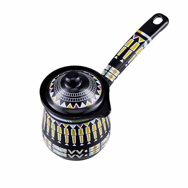Customized Logo Daily Turkish Enameled Coffee Pot Metal Coffee Milk Cooking Pot