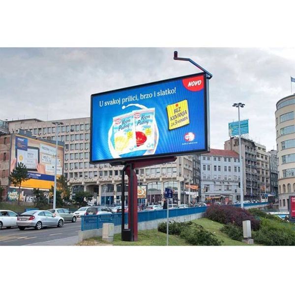 Robust Outdoor Fixed LED Display Billboard Panel 6500 Nits With Front Service