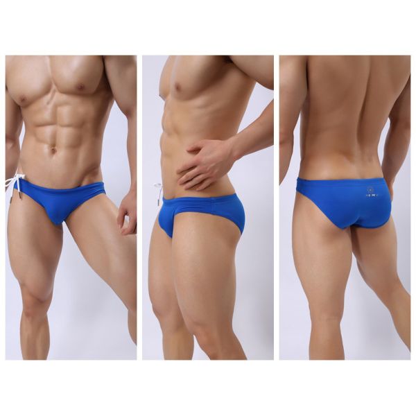Surfing Swimming Boxer Shorts Underwear Low Rise Mens Sexy Undies Swimwear Drawstring Closure