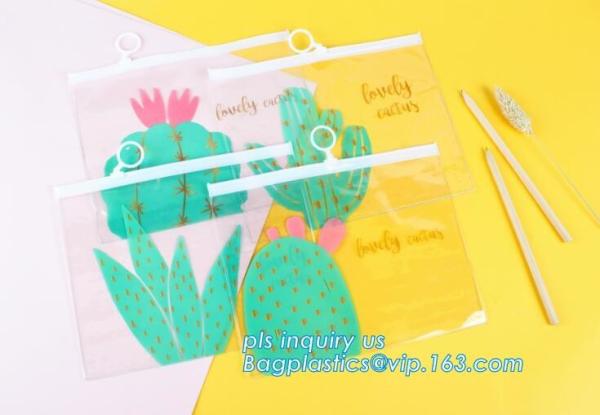stationery slider bag with custom printed girls school pencil case/printing student stationery pencil bag case, slider p