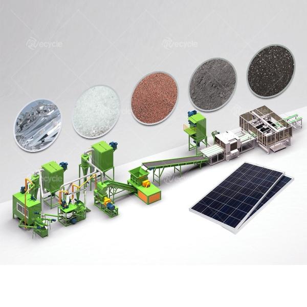 Full Automatic Production Line for Metal Raw Material Solar Panels Recycling Machine