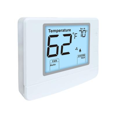 Thermostat d'ambiance numérique non programmable pour ventilo-convecteur 24V 2 chaud 2 froid