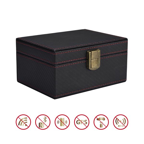 RFID Leather Signal Blocking Cage Keyless Entry System Anti Radiation