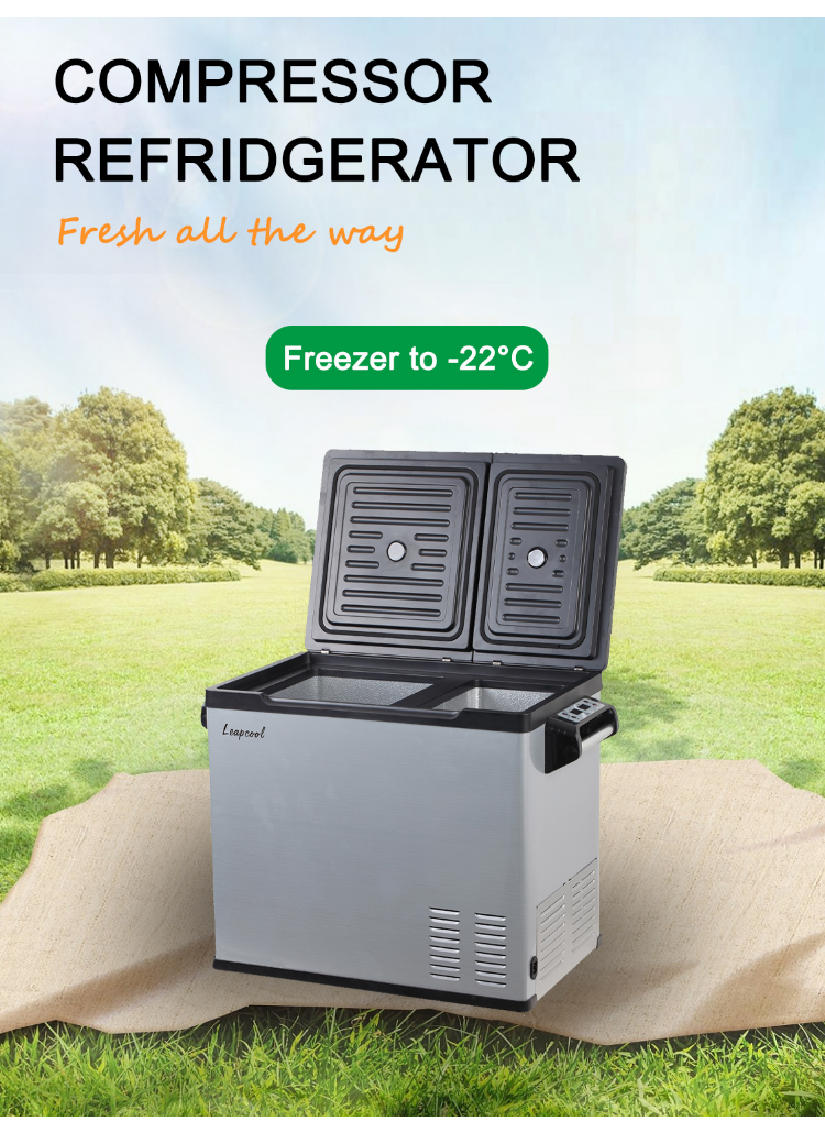 Портативный мини холодильник 2023 узкий ретро автомобильный холодильник для кемпинга на открытом воздухе Dc12/24V