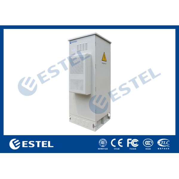 Cerco exterior de aço inoxidável 750x700x2000 das telecomunicações 38U da única parede com condicionador de ar da C.C.