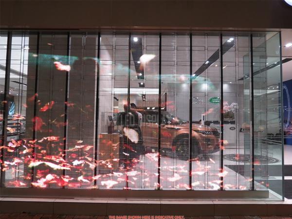 P3.91mm Transparent Led Curtain Display High-Definition Glass LED Screen Wall