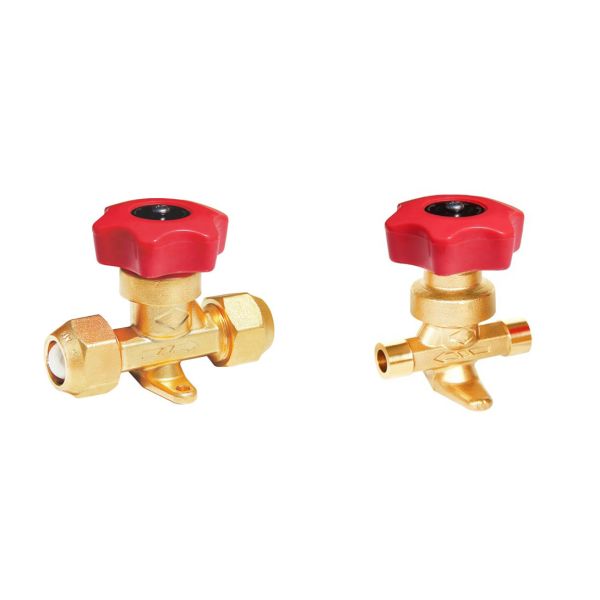 Forged Brass AC Spare Parts Flare Type Welding Refrigeration Hand Valve For R22