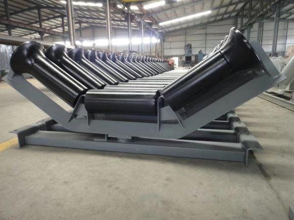 Anti Alkaline Conveyor Belt Idlers Rubber Coated Conveyor Drive Rollers