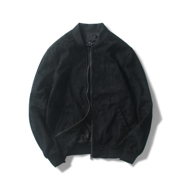 Oem Factory Manufacturer Custom Logo Causal Slim Fit Cotton Suede Leather  Zip Up  Bomber Jackets