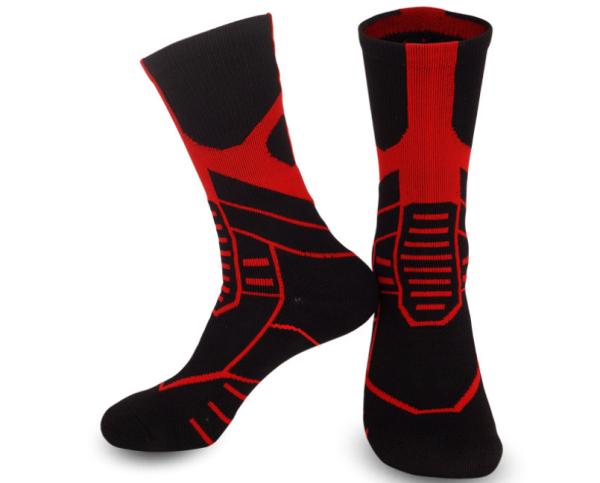 Top design custom compression sports socks soccer baseball running socks with terry inside
