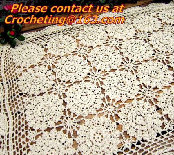 Crochet Round table clothing - table coverhandmade crochet heart doilies, blanket, clothes