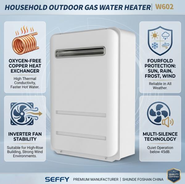 Lightweight 16L Outdoor Gas Water Heater With Ultra Quiet Operation Technology