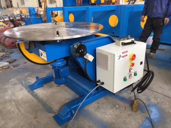 Tilting Welding Positioner Turn table Revolving by VFD Machine Standing Capacity 1200Kg with Truck