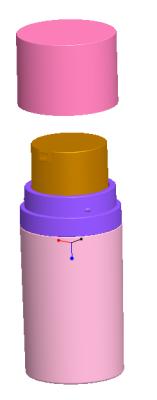 Cylinder Plastic Cosmetic Airless Bottles 30ml/50ml Custom Printing Labeling