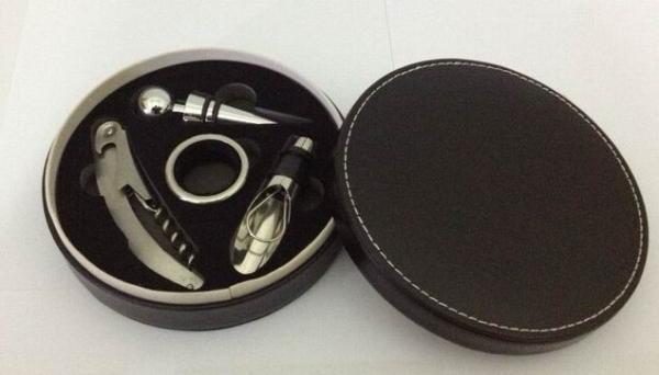 4pcs set Promotional gift wood stainless steel wood bottle opener corkscrews
