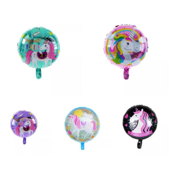 Женский мужской гелий воздушного шара фольги единорога радуги 18 дюймов заполняя воздушные шары