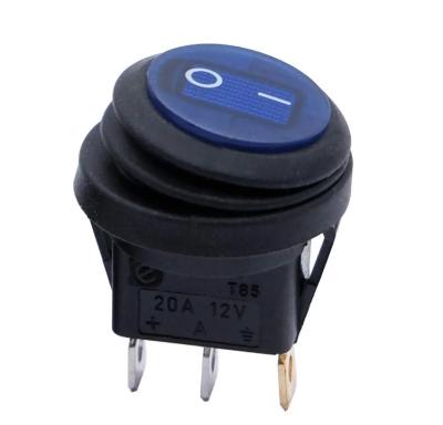 Waterproof 12 Volt Dc Rocker Switches 20a On Off Led Light Round