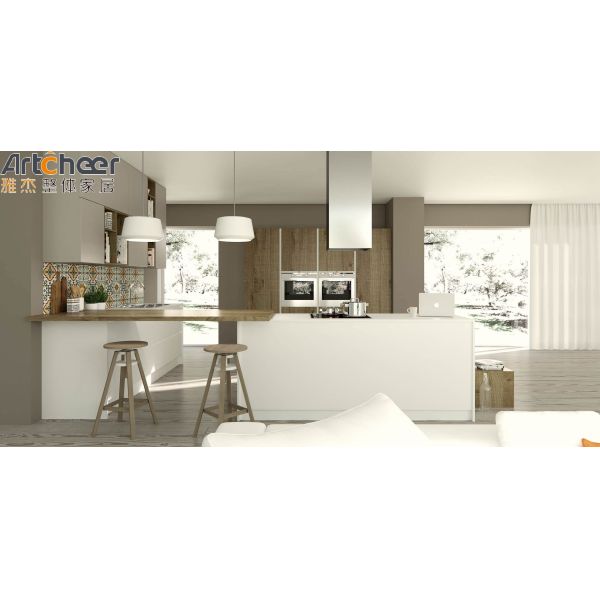Tamaño personalizado Muebles de cocina de estilo europeo en madera contrachapada con armario modular