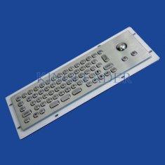 Teclado pequeno compacto avaliado IP65 da montagem do painel do quiosque com trackball óptico