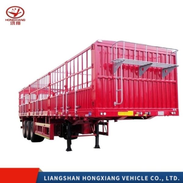 Semi-Trailer for Stake Animal Livestock Transport Cargo Fence and Truck Trailers
