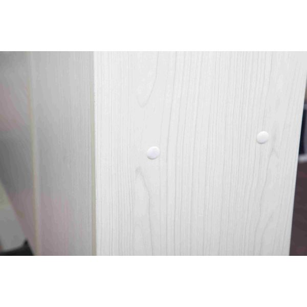 Apartment Slim Shoe Storage Cabinet , 3 Removable Shelves Wooden Shoe Rack With Doors