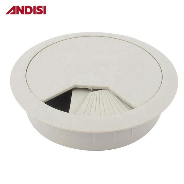 Office Desk Cable Grommet Brush Box for Furniture Modern Design Wire Cable Outlet Box