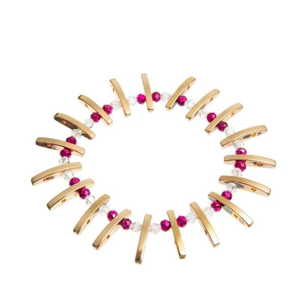 Mulheres de Crystal Bead Stretch Bracelets For do vidro da pedra da irregularidade