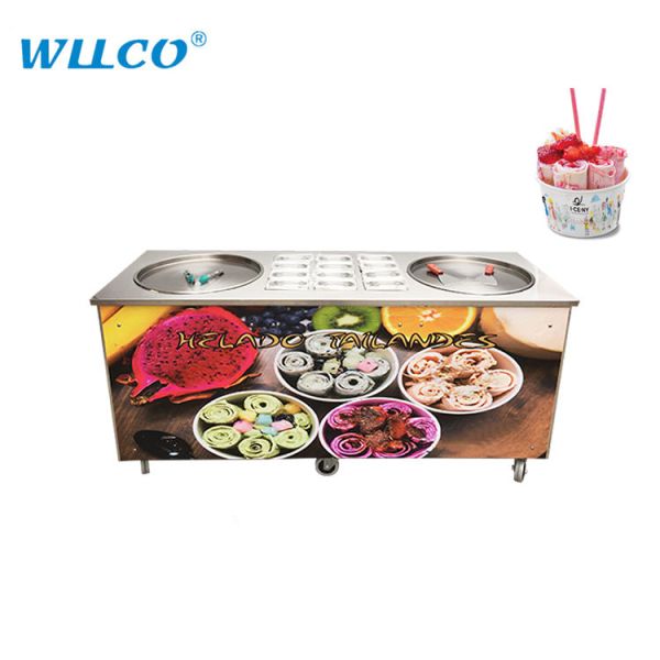 Frozen Yogurt Machine Ice Cream Roll Maker Stir Fried Ice Cream Fry Ice Cream Rolls Machine