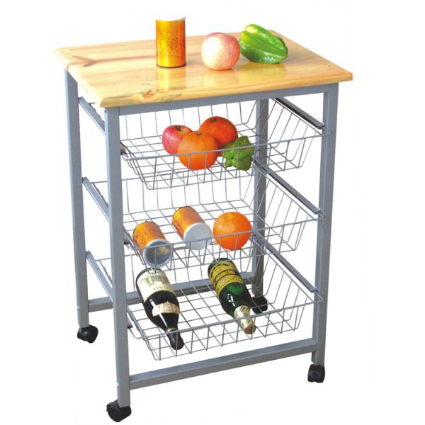 Kitchen Pinewood Island Modern Kitchen Cart Trolley Furniture For Bar Serving
