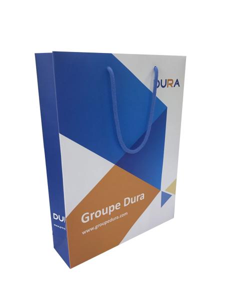 bolsa de papel de regalo personalizada colorida bolsa de compras marca Con Asas