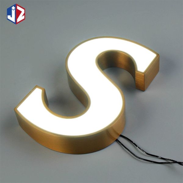 Outdoor Advertising Front Lit Signage Anti Rust 3D Metal Signs