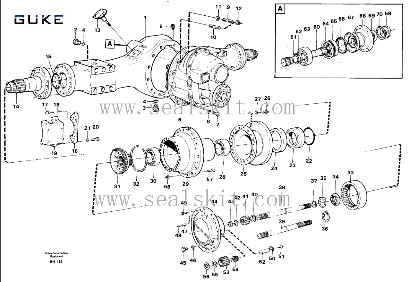 Hub Seal Ring VOE11103269 For  VOLVO A20 A20C A25 A25C A25D Hub Reduction
