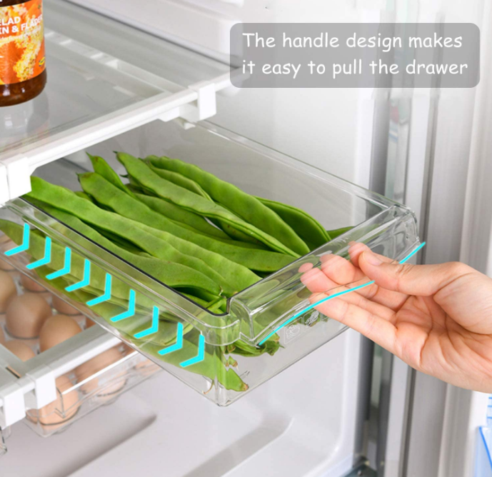 Fruit Vegetable Fridge Drawer Organizer Box For Food Storage
