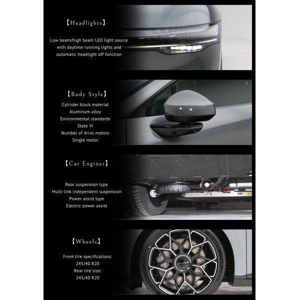 2024 Geely Zeekr Электрический автомобиль Zeekr 007 Высокий депозит 870 км дальность Двухмоторный 4WD ESC