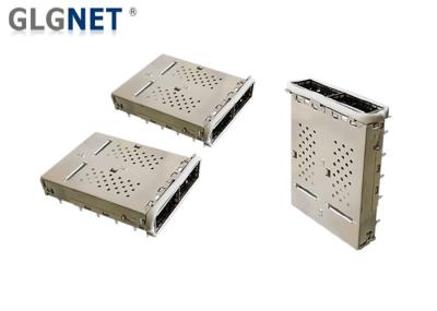 EMI Gasket Mates 2 Port QSFP14 SFP Cage Assembly Press Fit Mount Type