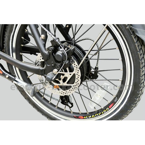 Aluminum 20 Inch Electric Folding Bike Disc Brake TX55 Derailleur System