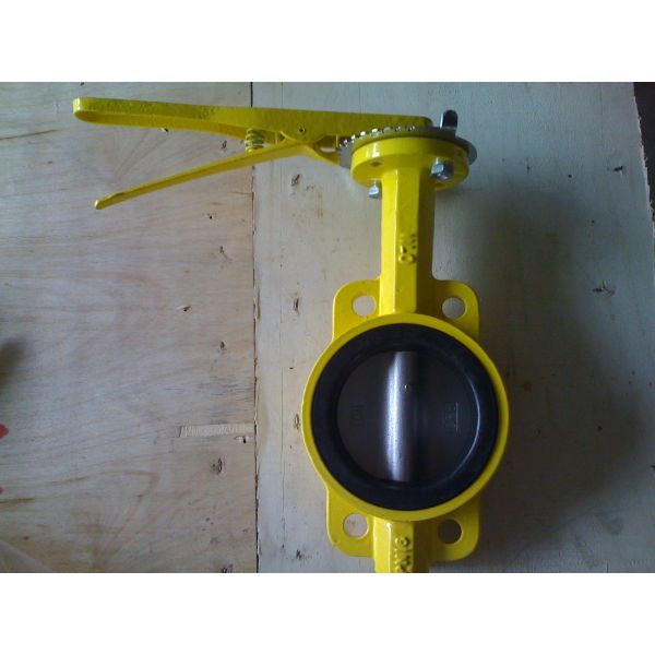API 609 / ISO 5752 / BS5155 Standard One Shaft With Pin Type Wafer Butterfly Valve