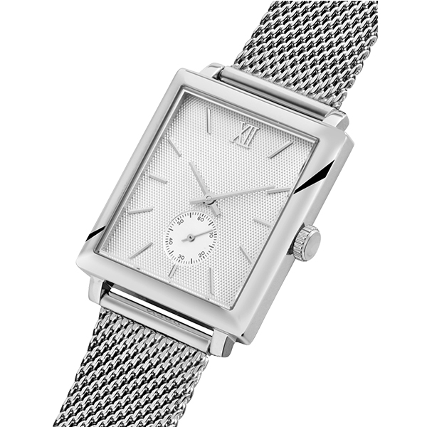 Square silverstainless steel japanese 1L45 quartz waterproof watch custom