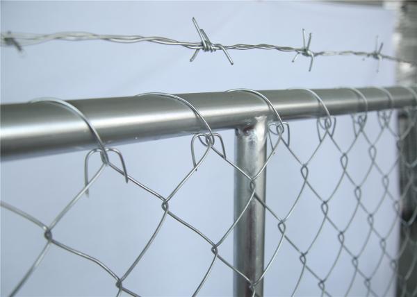 chain mesh temporary construction fence 8ft x 12ft  mesh 2-3/8 inch mesh opening x 11.5 gauge wire
